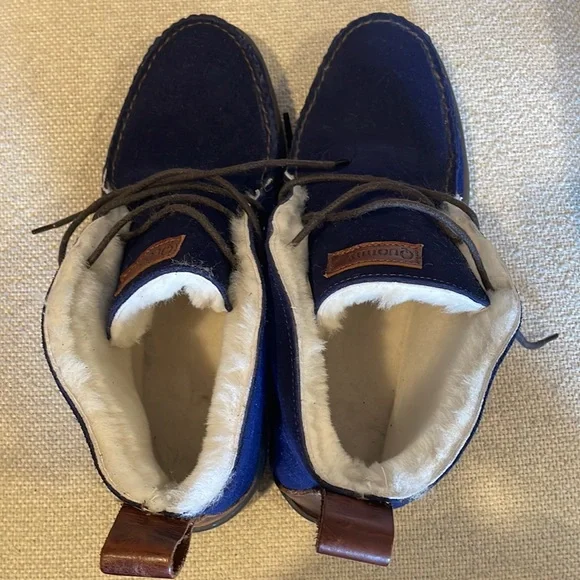 Quoddy Men’s Navy Blue Chukka Boot Shearling Lined Size 8 - Picture 6 of 9